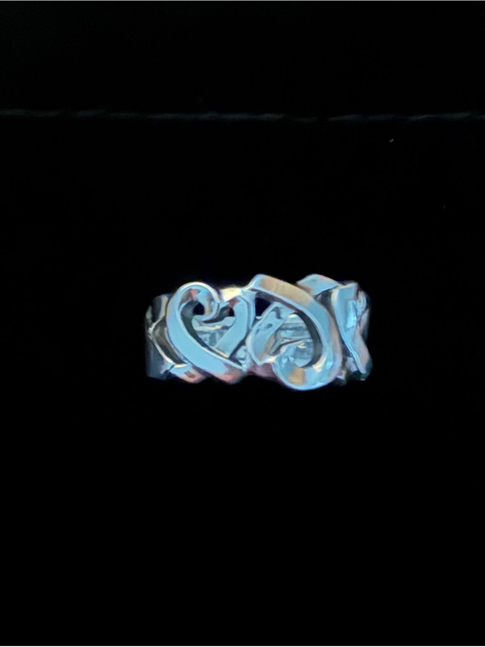 Tiffany & Co. Paloma Picasso Triple Loving Hearts Sterling Silver Ring